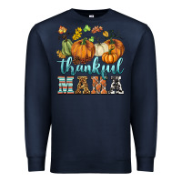 Navy thankful mama Premium Sweatshirt - BarkalooDesign