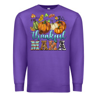 Purple thankful mama Premium Sweatshirt - BarkalooDesign
