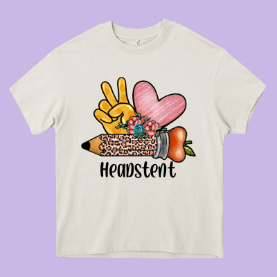Peace Love Headstent Heavy Core Tee Designed By Jahusdesignshop