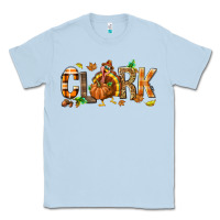 Dusty Blue Personalized Thanksgiving Classic Tee - NancyCooperArtShop