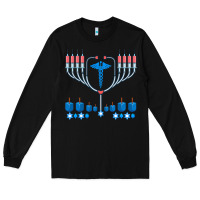 Black jewish hanukkah chanukah doctor medical menorah  gifts Long Sleeve Tee - trangStudio