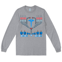 Heather Grey jewish hanukkah chanukah doctor medical menorah  gifts Long Sleeve Tee - trangStudio