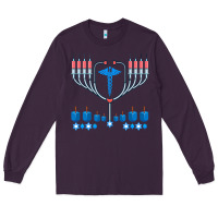 Plum jewish hanukkah chanukah doctor medical menorah  gifts Long Sleeve Tee - trangStudio
