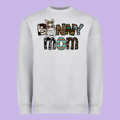 Bunny Mom Heavyweight Sweatshirt Designed By Cowhidedigitalart