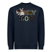 Navy bunny mom Heavyweight Sweatshirt - CowhideDigitalArt