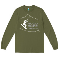Army Green Kiteboarding Hood River Oregon, Kitesurfing Long Sleeve Tee - trangStudio