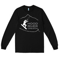 Black Kiteboarding Hood River Oregon, Kitesurfing Long Sleeve Tee - trangStudio