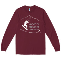 Burgundy Kiteboarding Hood River Oregon, Kitesurfing Long Sleeve Tee - trangStudio