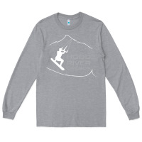 Heather Grey Kiteboarding Hood River Oregon, Kitesurfing Long Sleeve Tee - trangStudio