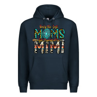 Navy Only The Best Moms Get Promoted To Mimi Premium Hoodie - CowhideDigitalArt