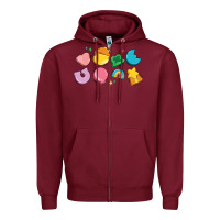 Burgundy st patrick's lucky charms Zipper Hoodie - Artiststas