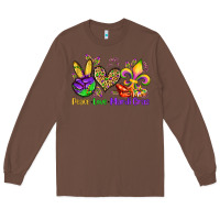 Chestnut peace love mardi gras olivia Long Sleeve Tee - OliviaCreatesArt