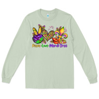 Matcha peace love mardi gras olivia Long Sleeve Tee - OliviaCreatesArt