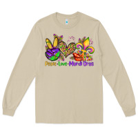 Mushroom peace love mardi gras olivia Long Sleeve Tee - OliviaCreatesArt