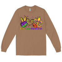 Toasted Coconut peace love mardi gras olivia Long Sleeve Tee - OliviaCreatesArt