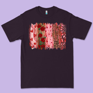 Valentine's Day Brushstrokes Premium Tee Designed By Ranaportraitstore