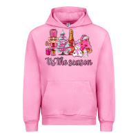 Fuchsia Pink tis the season pink christmas Urban Hoodie - AdoDesignShop