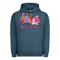 Pigment Midnight Navy tis the season pink christmas Urban Hoodie - AdoDesignShop