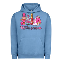 Pigment Pebble Blue tis the season pink christmas Urban Hoodie - AdoDesignShop