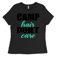 Black Camp Hair Don't Care Black Ladies Tee - Bettercallsaul