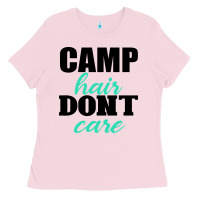 Bubblegum Pink Camp Hair Don't Care Black Ladies Tee - Bettercallsaul