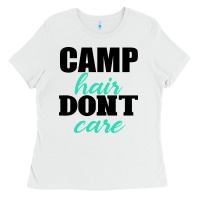 White Camp Hair Don't Care Black Ladies Tee - Bettercallsaul