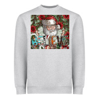 Heather Grey Believe Heavyweight Sweatshirt - CowhideDigitalArt