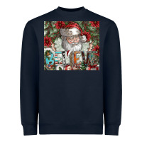 Navy Believe Heavyweight Sweatshirt - CowhideDigitalArt