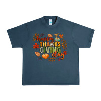 Midnight Navy happy thanksgiving day Urban Heavy Tee - CowGirlArtShop