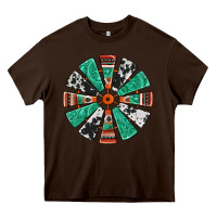 Chocolate Brown western windmill Heavy Core Tee - Jasminsmagicworld