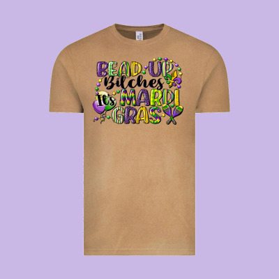 Bead Up Bitches Its Mardi Gras Vintage Tee Designed By Cowgirlartshop