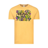 Vintage Mustard bead up bitches its mardi gras Vintage Tee - CowGirlArtShop