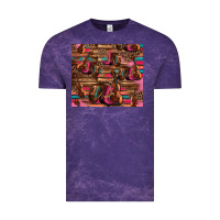 Cloud Purple valentines day violin and cowboy boots country music Vintage Tee - Jasminsmagicworld