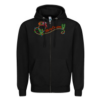 Black merry christmas western Zipper Hoodie - CowhideDigitalArt