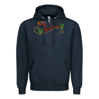 Navy merry christmas western Zipper Hoodie - CowhideDigitalArt