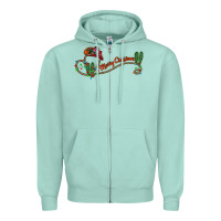 Seafoam merry christmas western Zipper Hoodie - CowhideDigitalArt