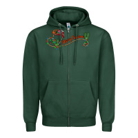 Sports Green merry christmas western Zipper Hoodie - CowhideDigitalArt