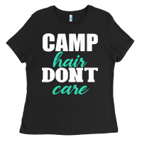 Black Camp Hair Don't Care Black Ladies Tee - Bettercallsaul