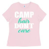 Bubblegum Pink Camp Hair Don't Care Black Ladies Tee - Bettercallsaul
