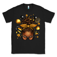 Black new year's eve afro messy bun Classic Tee - texasbilliewilder
