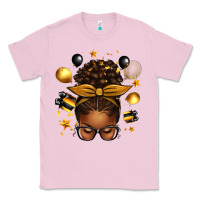 Bubblegum Pink new year's eve afro messy bun Classic Tee - texasbilliewilder