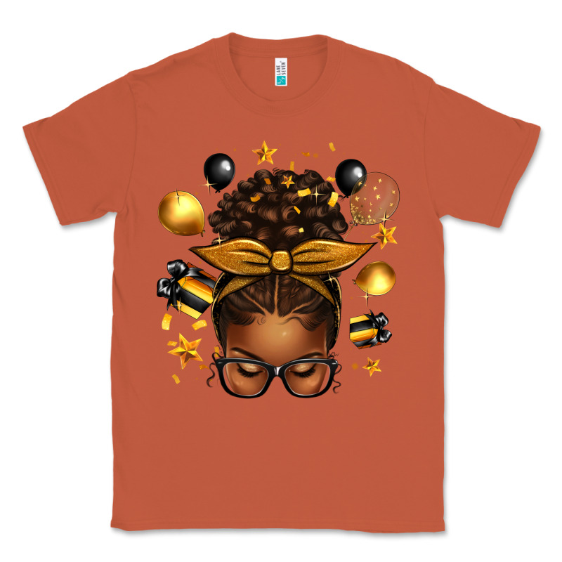 New Year's Eve Afro Messy Bun Classic Tee by texasbilliewilder | Teevron