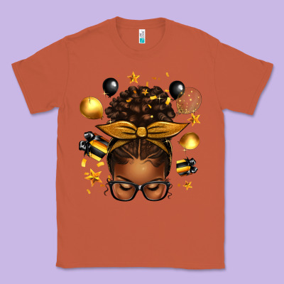 New Year's Eve Afro Messy Bun Classic Tee Designed By Texasbilliewilder