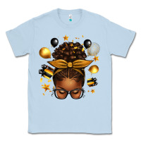 Dusty Blue new year's eve afro messy bun Classic Tee - texasbilliewilder