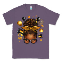 Lavender new year's eve afro messy bun Classic Tee - texasbilliewilder