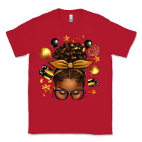 Red new year's eve afro messy bun Classic Tee - texasbilliewilder