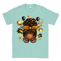 Seafoam new year's eve afro messy bun Classic Tee - texasbilliewilder