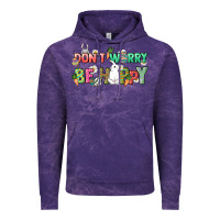 Cloud Purple Don't worry be hoppy Easter Day Vintage Hoodie - HowdyJamesFarm