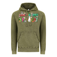 Vintage Olive Don't worry be hoppy Easter Day Vintage Hoodie - HowdyJamesFarm