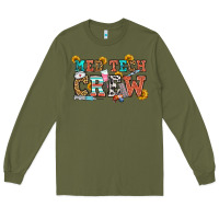 Army Green med tech crew Long Sleeve Tee - OliviaCreatesArt